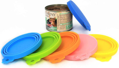 Pet Can Covers/6 Pack Silicone Dog Cat Food Can Lids/Universal Size Fit Most Standard Size Cans