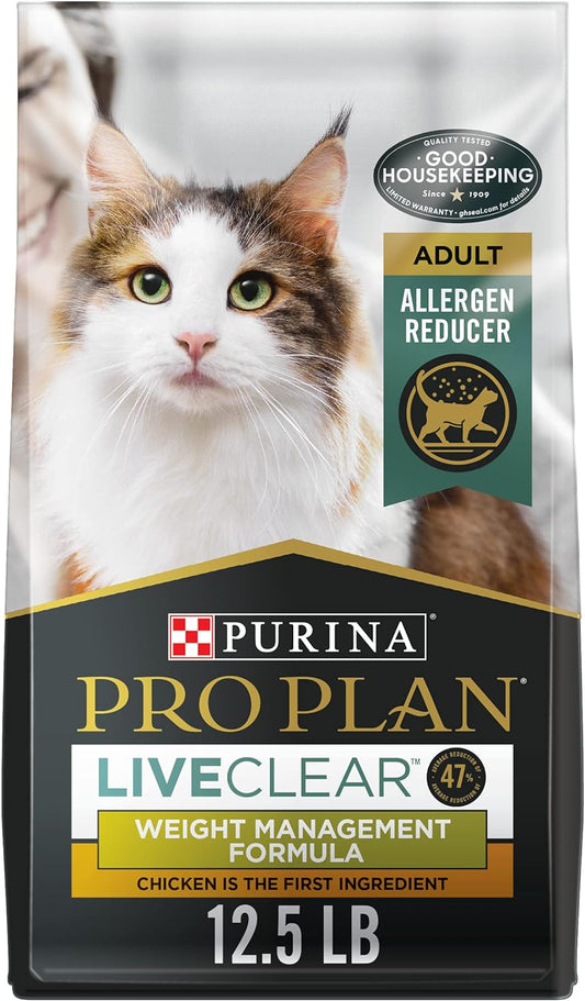 Allergen Reducing, Weight Control Dry Cat Food, LIVECLEAR Chicken and Rice Formula - 12.5 Lb. Bag